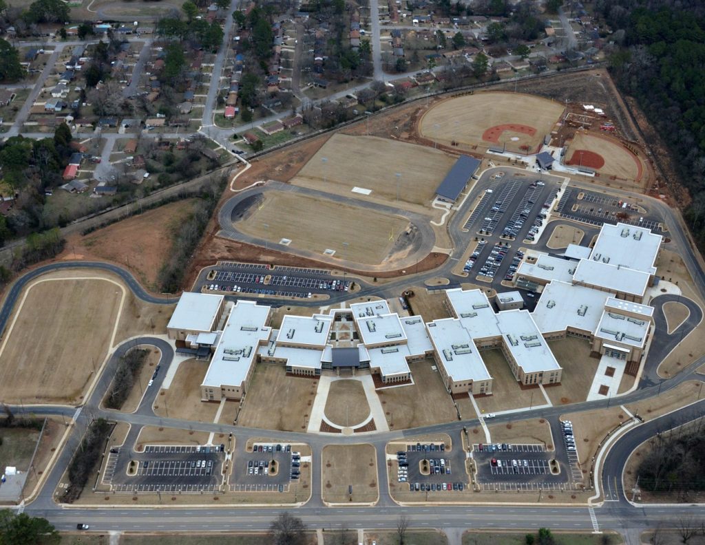 aerial view of Jemison HS McNair Jr. High