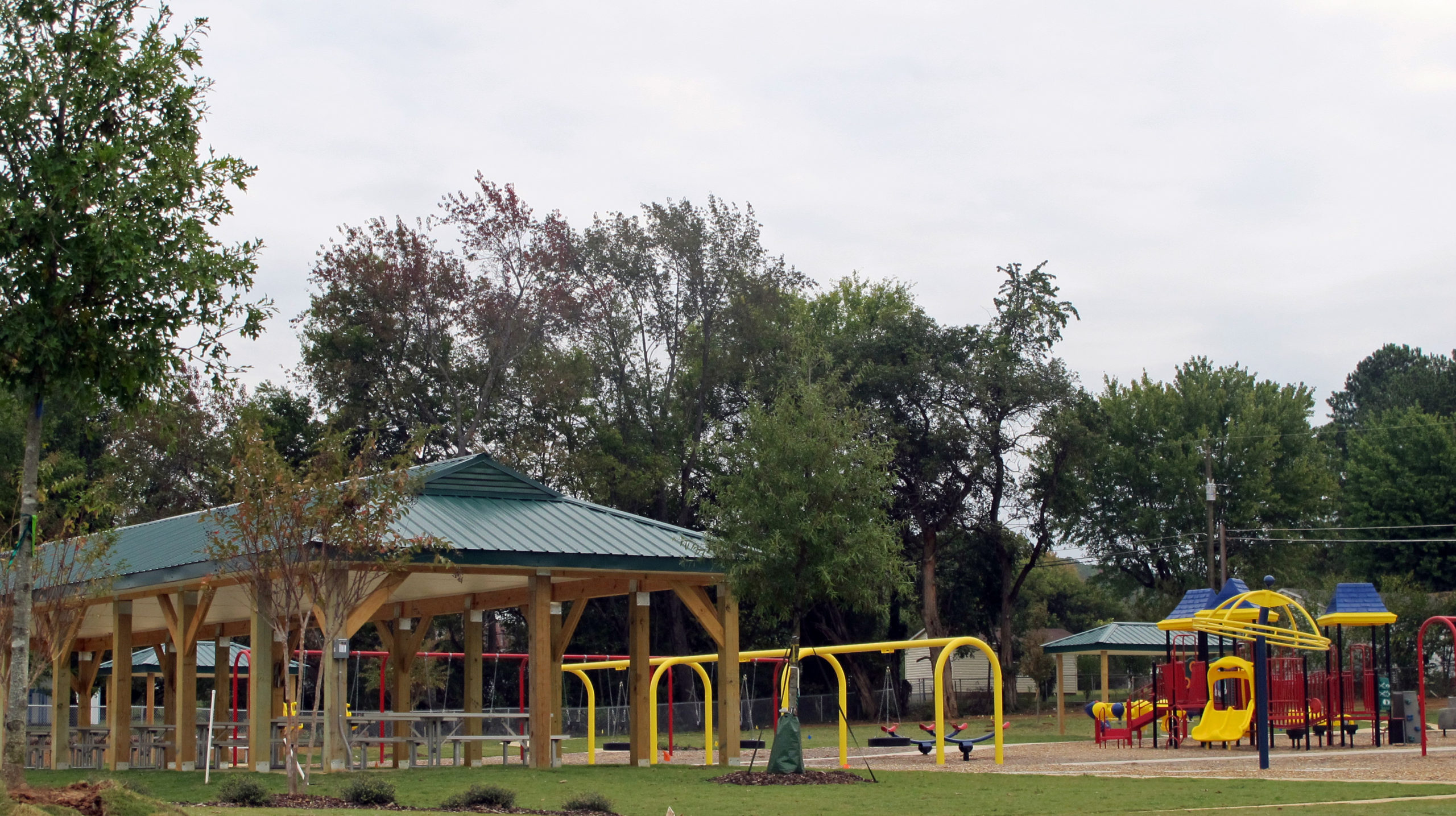 playground and pavilion at optimist park